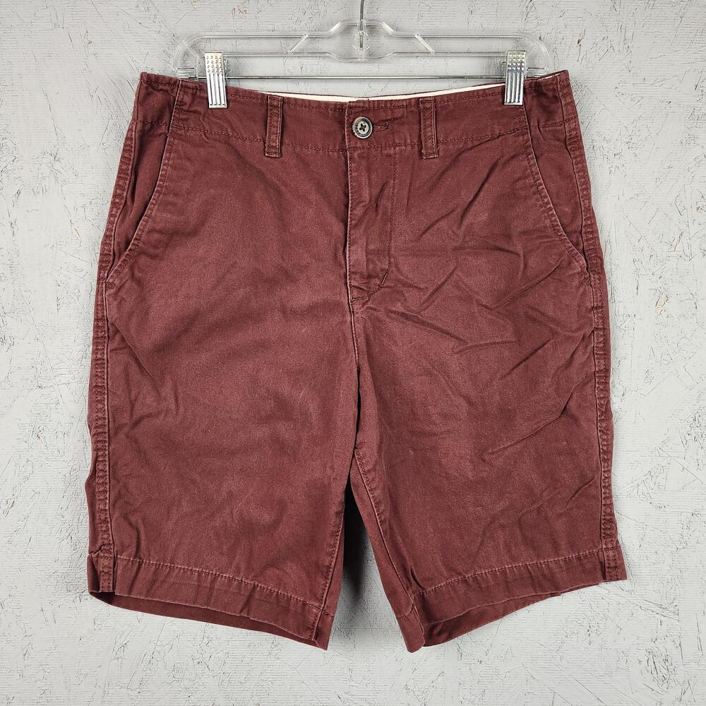 American Eagle Outfitters Shorts Mens 30 Red Chino Flat Front Casual Cotton